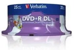 Toorikud VERBATIM DVD+DL 8x SP 8,5GB Pr. 25 sztuk
