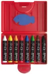 PELIKAN Wachsmaler dick 665-8 D, dreieckig, wasserfest ohne H&uuml;lse, aus Bienenwachs, mit Schaber (722942)