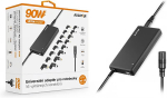 ALIGATOR Universal laptop adapter with 16 interchangeable connectors and USB, 90W