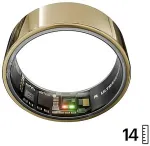 Ultrahuman Ring Air - Smart Ring f&uuml;r Frauen und M&auml;nner - Schlaf -und Fitness Tracking Wearable - Herzfrequenz - Smartring Bionic Gold Gr&ouml;&szlig;e 14