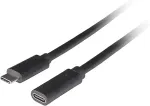 LANBERG USB-C Verl&auml;ngerungskabel M/F 3.1 0,5m schwarz