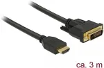 DELOCK Kabel HDMI > DVI 24+1 bidirektional 3.00m schwarz