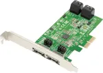 V&otilde;rgukaart No name Kontroller Dawicontrol PCIe 2.0 x2 - 4x SATA 3 + 2x eSATA (DC-624e)