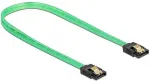 Delock SATA 6 Gb/s Kabel UV Leuchteffekt gr&uuml;n 70 cm