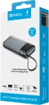 Noname Sandberg All-in1 Powerbank 20000 mAh PD 67W, powerbank with integrated USB-C cable, black