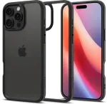 Spigen Kaitse&uuml;mbris Ultra Hybrid, Apple iPhone 16 Pro, l&auml;bipaistev musta &auml;&auml;rega,