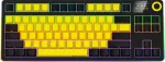 Klaviatuur LORGAR KBP70TKLW, Wireless TKL Mechanical Gaming Keyboard Pro, Black/yellow, EN layout