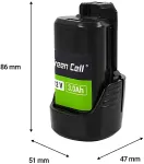 GREEN CELL PTBO12V3 cordless tool battery / charger