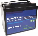 EuroPower Laetav LiFePO4 aku seeria LFP 12,8V 60Ah Bluetooth, soojendusmatt (Kasutusiga ~4000 ts&uuml;klit)