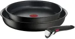 Tefal | Pan set | Ingenio Eco Resist L3979102 | Frying | Diameter 24/28 cm | Halogen, induction, ceramic glass, gas, electric | Suitable for induction hob | Removable handle | Black