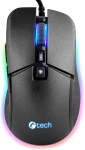 Hiir C-TECH Dawn/Gaming/Optical/Right-handed/6,400 DPI/Wired USB/Black