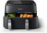 Frit&uuml;&uuml;r PHILIPS 3000 Series Dual Basket Airfryer 9 L 2750 W Sort