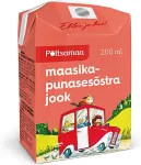 P&otilde;ltsamaa Maasika-punases&otilde;strajook , 200ml, 24 tk