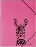 Pagna Gummizugmappe A4 PP,Karton,3 Einschlagklappen, Zebra