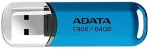 M&auml;lukaart ADATA AC906-64G-RWB USB flash drive 64 GB USB Type-A 2.0 Blue, Transparent