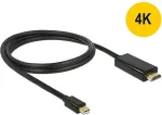 DELOCK Displayport Kabel mini DP -> HDMI St/St 1.00m schwarz