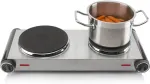 Tristar | Free standing table hob | KP-6248 | Number of burners/cooking zones 2 | Electric | Stainless Steel/Black