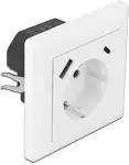 DeLOCK Einbausteckdose mit 2 USB Ladeports 3,4 A, 1 x USB Typ-A und 1 x USB Type-C&trade;