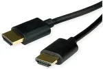 ROLINE HDMI High Speed Kabel mit Ethernet Slim ST-ST schwarz 1.5m