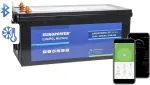 EuroPower Laetav LiFePO4 aku seeria LFP 12,8V 280Ah Bluetooth, soojendusmatt (Kasutusiga ~4000 ts&uuml;klit)