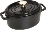 STAUB Cast iron oval pot 1 lt Black