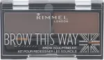 Rimmel London Brow This Way 002 Medium Brown 2.4g - Set and Pallette For Eyebrows naistele