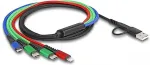 DeLOCK USB Ladekabel 4 in 1 USB-A + USB-C zu Lightning/Micro