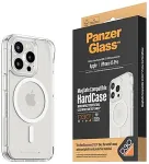 PANZERGLASS &reg; HardCase Transparent w. White MagSafe & D3O&reg; iPhone 15 Pro