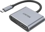 UNITEK USB-C jaotur HDMI, VGA, USB-A ja PD 100W D1049A