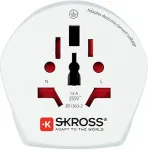 Skross 1.500210-E power plug adapter Type F Universal White