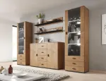Cama MEBLE Cama living room sideboard UNI lefkas oak/must