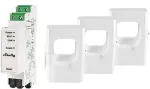 Shelly Relais "Pro 3EM 400A" WLAN LAN Stromz&auml;hler Inkl. 3 400A Klemmen Messfunktion BT DIN-Rail