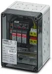 Phoenix Contact Surge protective device box for 1 MPPT / Phoenix-Contact / 1000DC / 1MPP-SPD-S / box 1 MPPT / 1182566 / Surge protective device type T1/T2 in sealed (IP65) housing with feed-throughs (glands)