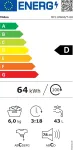MIDEA | Washing Machine | MF110W60/T-HR | Energy efficiency class D | Front loading | Washing capacity 6 kg | 1000 RPM | Depth 40 cm | Width 59.5 cm | Display | LED | Silver