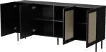 Cama MEBLE JUTA 4D chest of drawers 4D 200x39,5x90 black + linol calabria