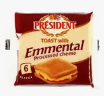 PRESIDENT Sulatatud juustu viilud Emmental, 18% 200 g