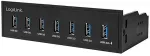 LOGILINK USB HUB 3.0, 7-Port, 5,25" intern + Schnelladeport