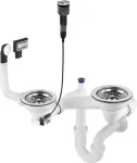 Deante Siphon for 1.5- and 2-bowl granite sink - Space-Saver