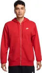 Nike Bluza męska Club BB FZ Hoodie czerwona FN3861 657 M