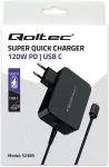 QOLTEC Charger PD 120W 5V 28V,3A 4.5A,USB C