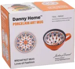 Home4you Kruus SEREN H7,7cm 355ml, oranž/sinine