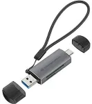 V&otilde;rgukaart CONCEPTRONIC Kartenleser USB-A/-C3.2->TF/Micro-SD3.0 schwarz