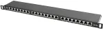 LANBERG Patch Panel 24 Port 0.5U Kat.5E black shielded