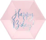 PartyDeco taldrik papist 20 cm, 6 tk, Happy Birthday
