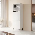Cama MEBLE Cabinet ABETO 60x40x176.5 cm valge/gloss valge