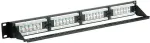 VALUE Cat.6a 19" Patch Panel, 24 Ports, UTP, black black