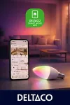 DELTACO SMAR LED bulb T HOME, E14, RGB, WiFi, 4.9W / SH-LE14C37RGB02 / 1902596