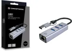 No name CONCEPTRONIC Adapter USB-C/-A3.0->GbE+3x-A3.0 5Gbs gr