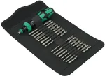 WERA Kraftform Kompakt 60 RA-R Imperial 1, bit set black/green, 17-piece, 1/4", inch, with ratchet function and Rapidaptor quick-change chuck
