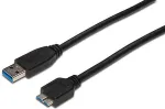 Digitus USB 3.0 Anschlusskabel Typ A -mikro B St/St 1.0m, sw